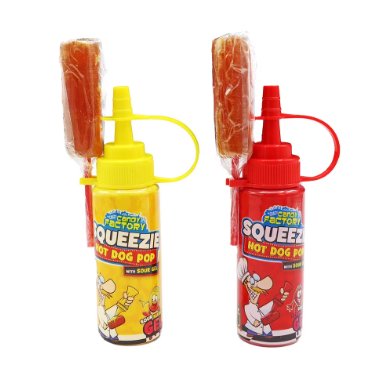 Crazy Candy Factory Squeezie Hot Dog Pop 80g - Jessica's Sweets