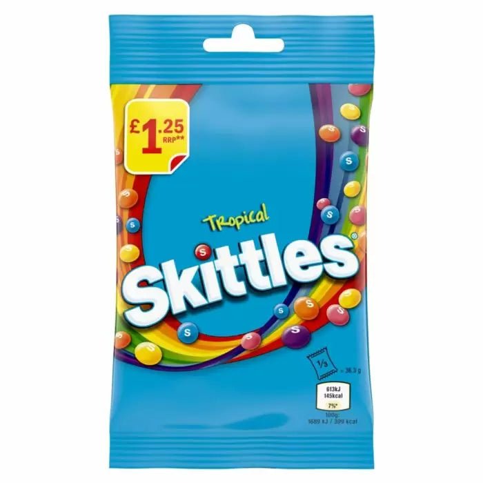 Skittles Tropical Flavour 109g - Jessica's Sweets