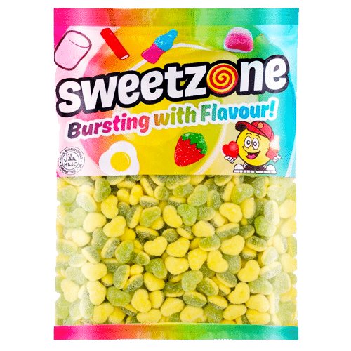 Sweetzone - Apple & Custard Hearts 1kg - Jessica's Sweets