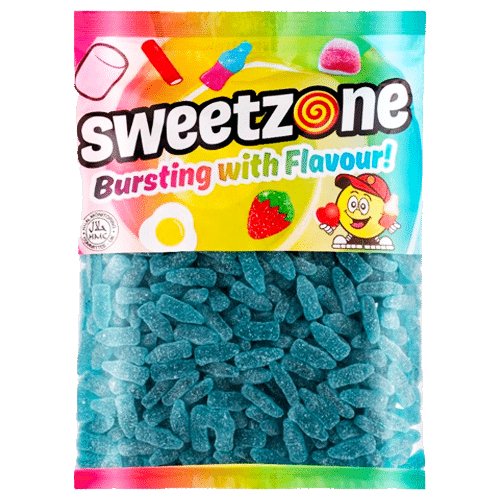 Sweetzone - Fizzy Blues Raspberry Bottles 1kg - Jessica's Sweets