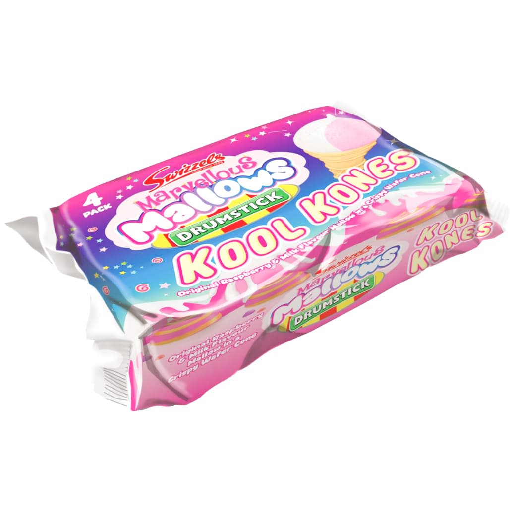 Swizzels Marvelous Mallows Kool Kones 4 Pack - Jessica's Sweets
