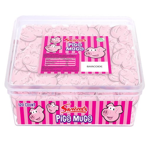 Swizzels Pigs Mugs Tub - Jessica's Sweets