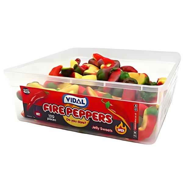Vidal Fire Hot Chillies Tub - Jessica's Sweets