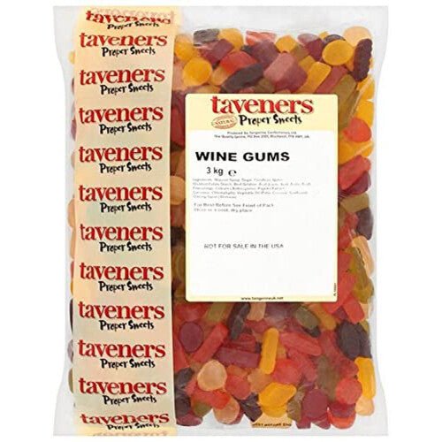 Taveners Wine Gums 3kg - Jessica's Sweets