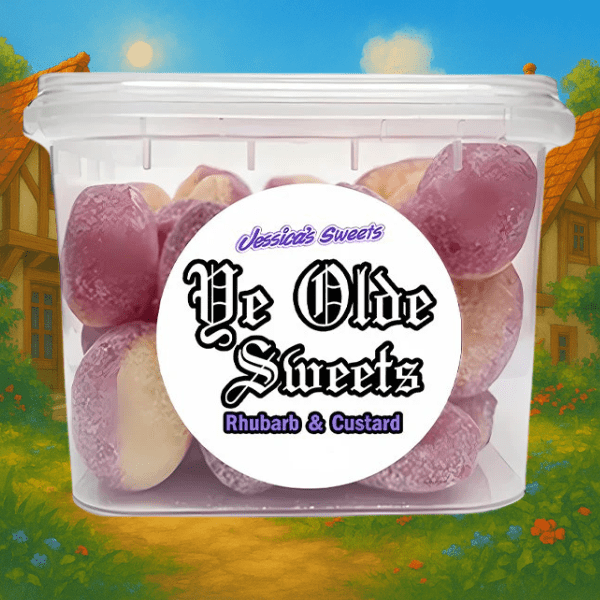 Jessica's Sweets Ye Olde Sweets Rhubarb and Custard 200g