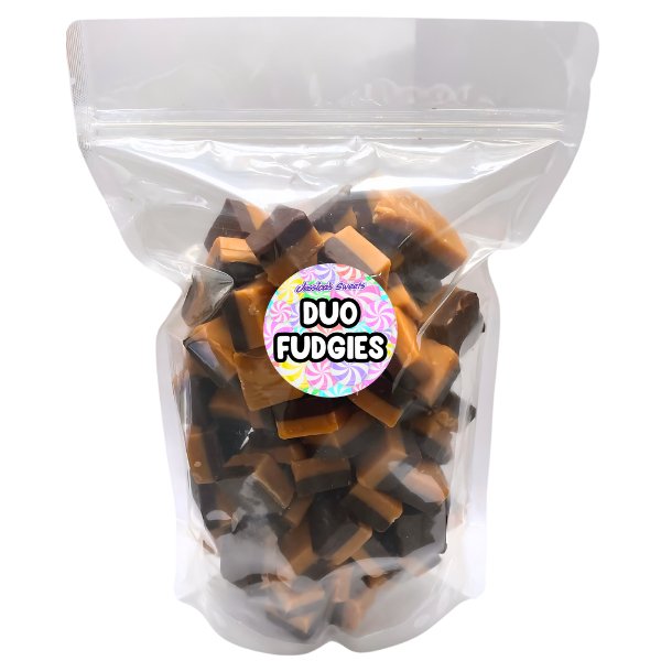 Chocolate & Vanilla Duo Fudgies 1kg Grab Bag - Jessica's Sweets