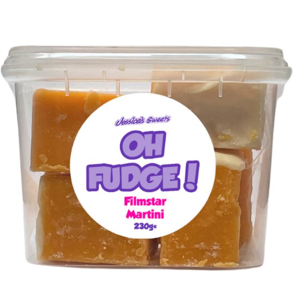 Jessica's Oh Fudge! Filmstar Martini Flavour Fudge 230g Tub - Jessica's Sweets