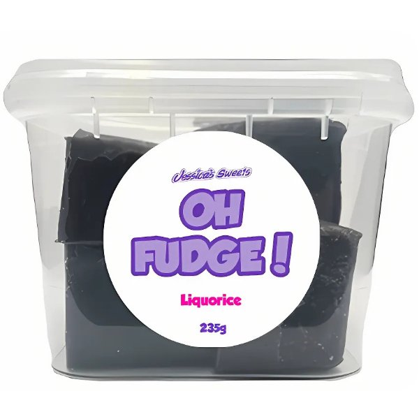 Jessica's Oh Fudge! Liquorice Flavour Fudge 230g Tub - Jessica's Sweets