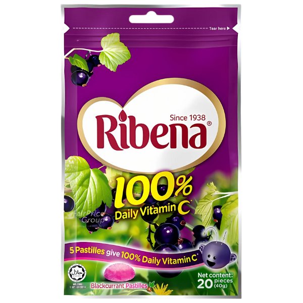 Ribena Blackcurrant Pastilles 40g - Jessica's Sweets