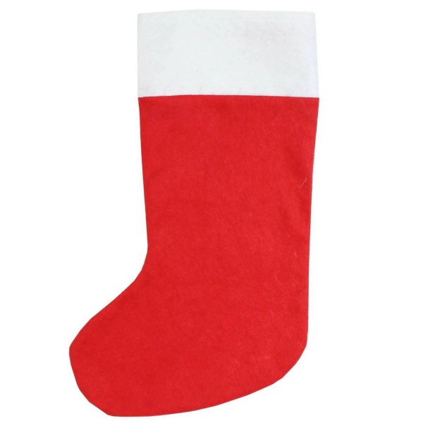 Red & White Felt Christmas Stocking