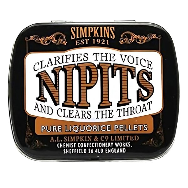 Simpkins Nipits Liquorice Pellets Tin 12g - Jessica's Sweets