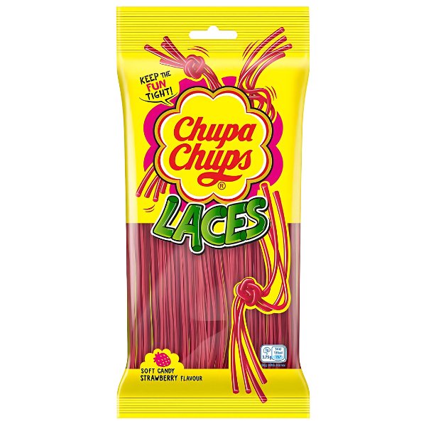 Chupa Chups Strawberry Laces Pack 90g - Jessica's Sweets