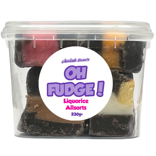 Jessica's Oh Fudge! Liquorice Allsorts Flavour Fudge 230g