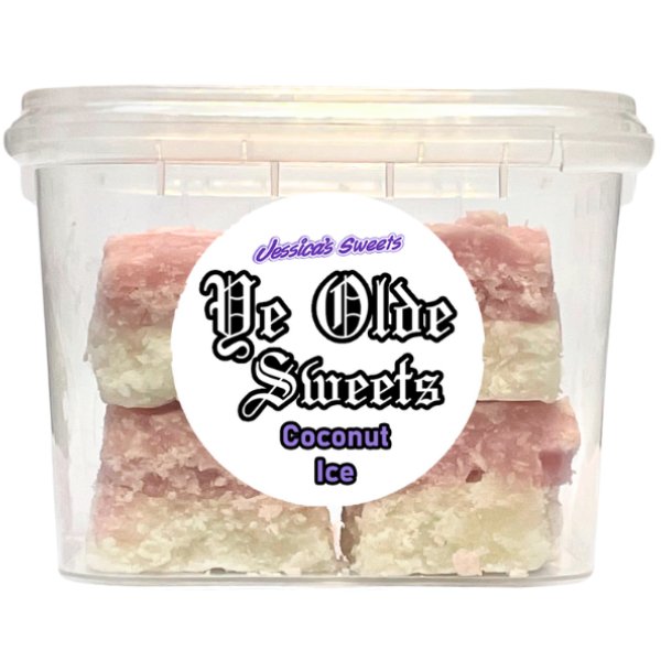 Jessica's Sweets Ye Olde Sweets Coconut Ice - Jessica's Sweets