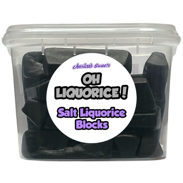 Oh Liquorice! Salt Liquorice Blocks 170g - Jessica's Sweets