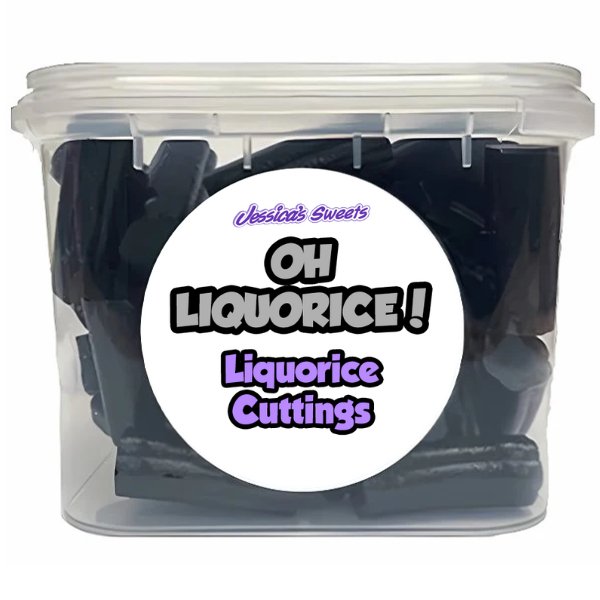 Oh Liquorice! Liquorice Cuttings 160g - Jessica's Sweets