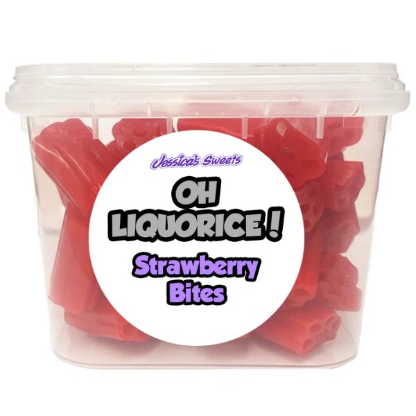 Oh Liquorice! Strawberry Bites 150g - Jessica's Sweets