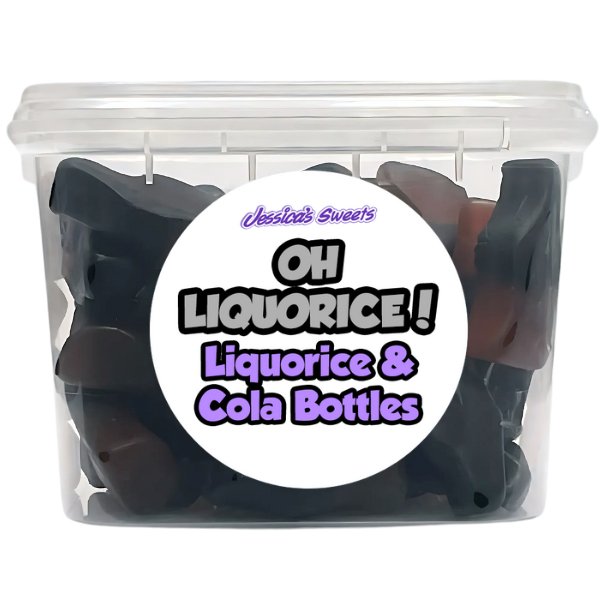 Oh Liquorice! Liquorice & Cola Bottles 170g - Jessica's Sweets