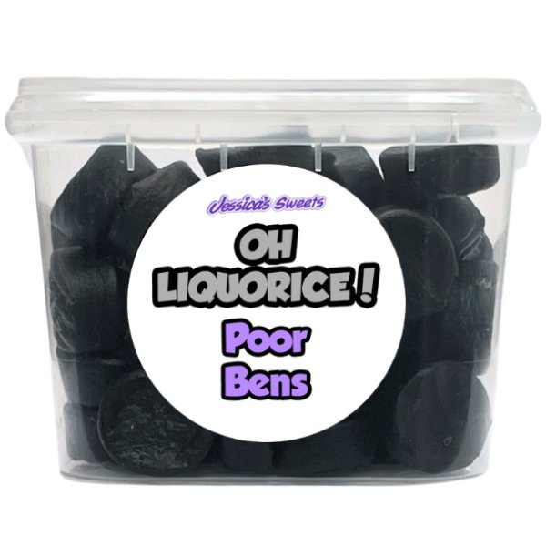 Oh Liquorice! Poor Bens 160g - Jessica's Sweets