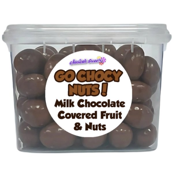 Go Choccy Nuts! Milk Chocolate Covered Fruit & Nuts 180g - Jessica's Sweets