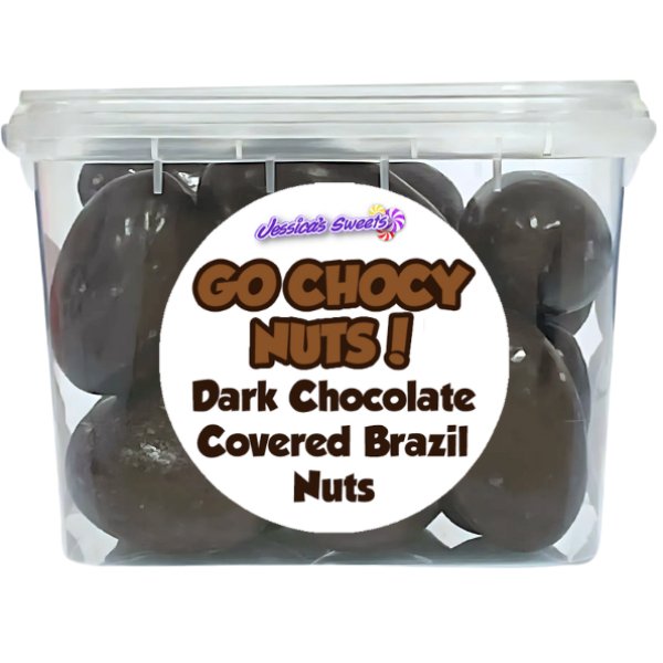 Go Choccy Nuts! Dark Chocolate Brazil Nuts 180g - Jessica's Sweets