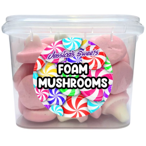 Jessica's Sweets Tub Foam Mushrooms 170g