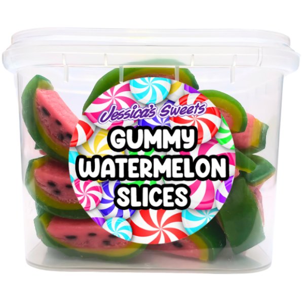 Jessica's Sweets Tubs Gummy Watermelon Slices 170g - Jessica's Sweets