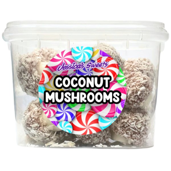 Jessica's Sweets Tubs Coconut Mushrooms 170g - Jessica's Sweets