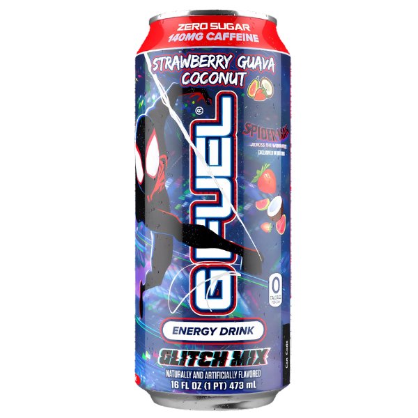 GFUEL Spider Man Glitch Mix Strawberry Guava Coconut Flavour Energy Drink 473ml