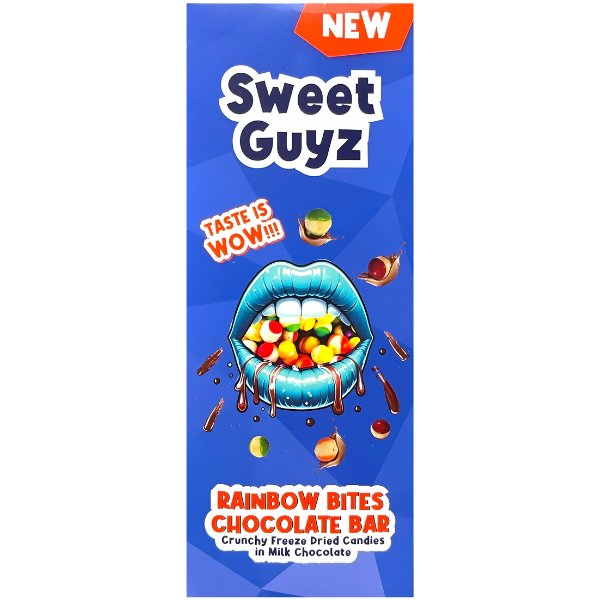 Sweet Guys Rainbow Freeze Dried Bites Milk Chocolate Bar 115g