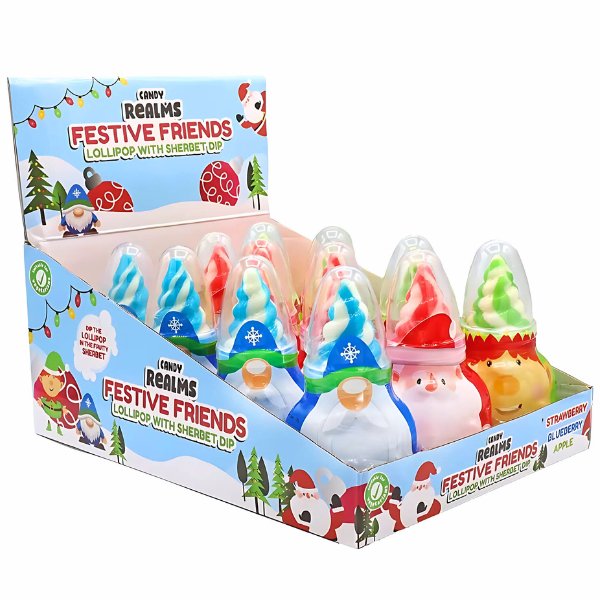 Candy Realms Festive Friends Lollipop and Sherbet Dip 50g