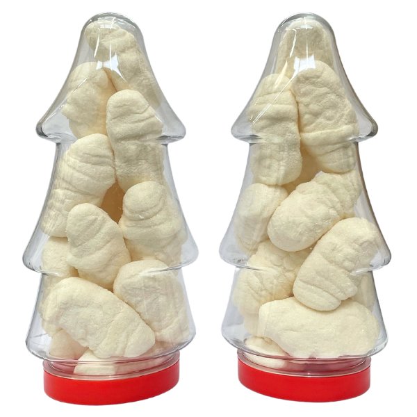 Santa Marshmallow Filled Christmas Tree Jars 126g x 2