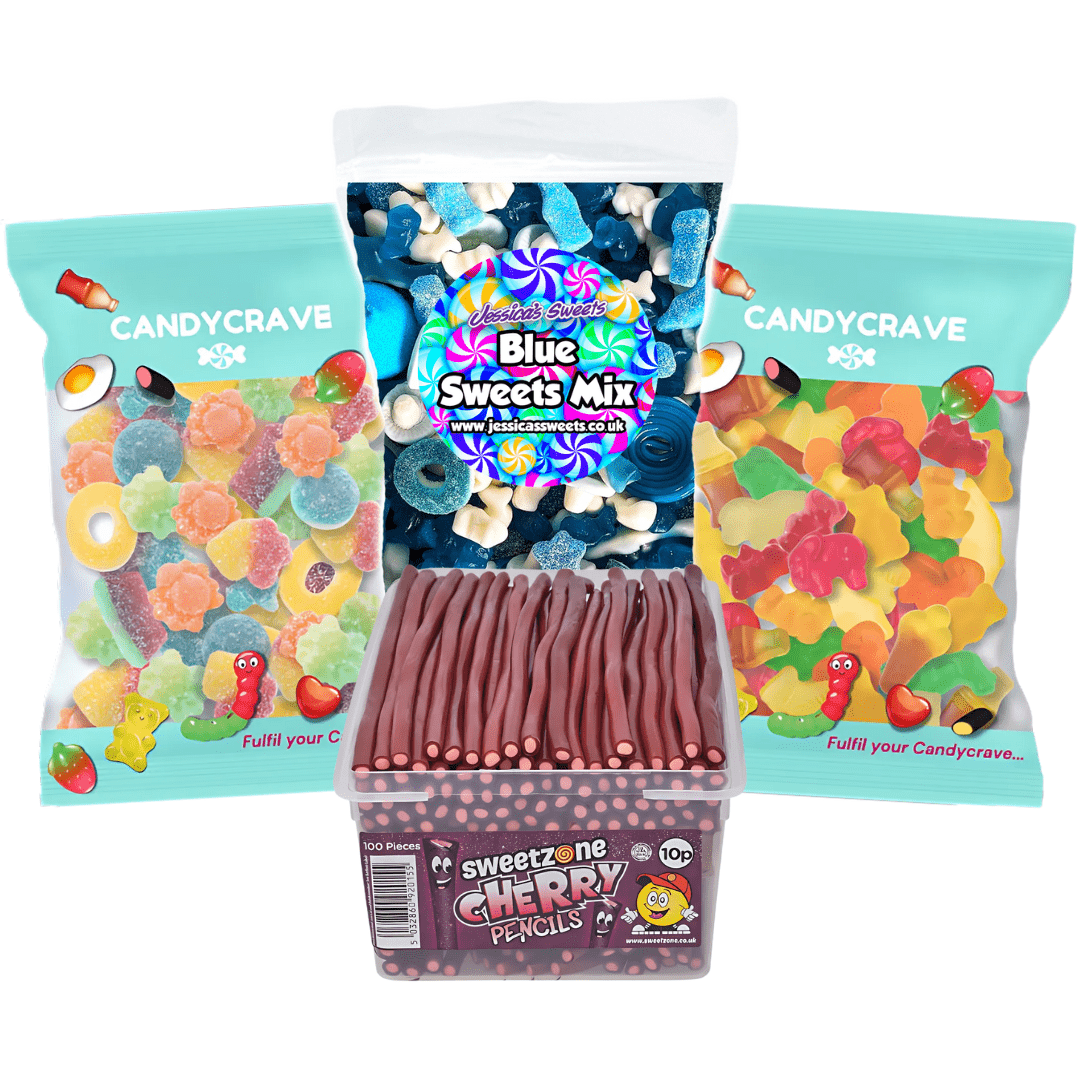 Super Saver Sweetie Deal 3kg Sweets & Cherry Sweets Pencil Tub £19.99 - Jessica's Sweets