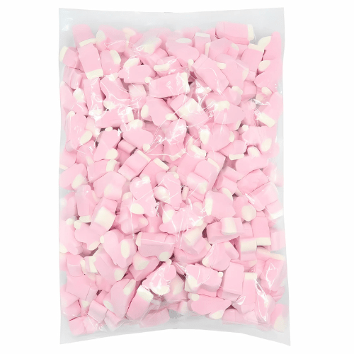 Pink & White Bunny Mallows Bag 1kg - Jessica's Sweets