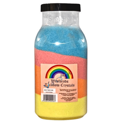 Westheads Rainbow Candy Crystals Jar 3kg - Jessica's Sweets