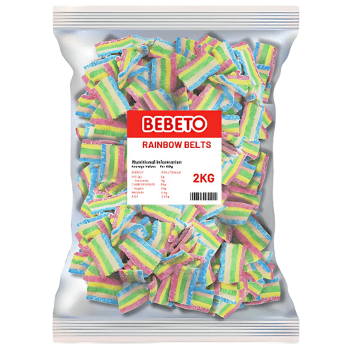 Bebeto Rainbow Belts 2kg - Jessica's Sweets