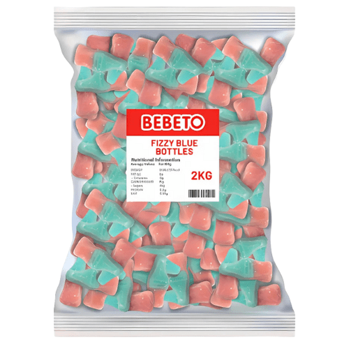 Bebeto Fizzy Blue Bottles 2kg - Jessica's Sweets