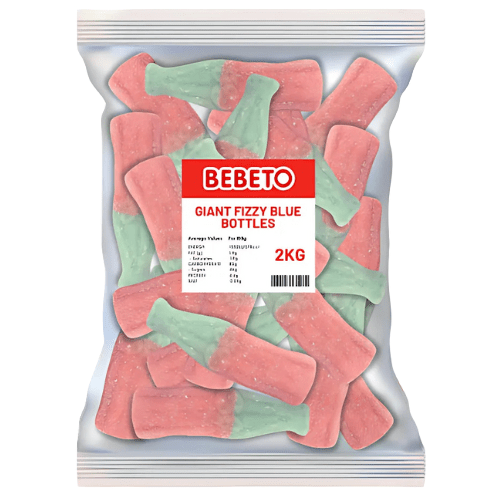 Bebeto Giant Fizzy Bubblegum Bottles 2kg - Jessica's Sweets