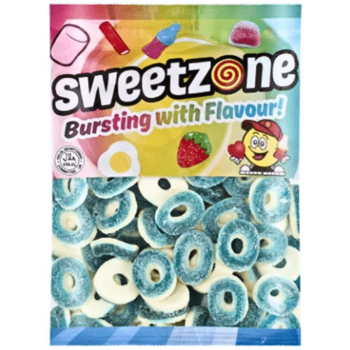 Sweetzone Sour Blue Raspberry Rings 1kg