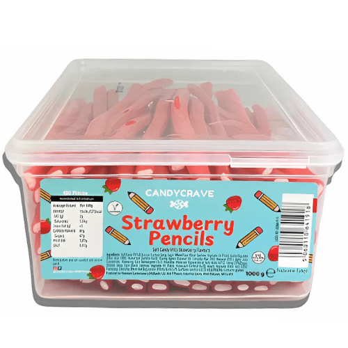 Candy Crave Strawberry Pencils Tub 100 Pieces