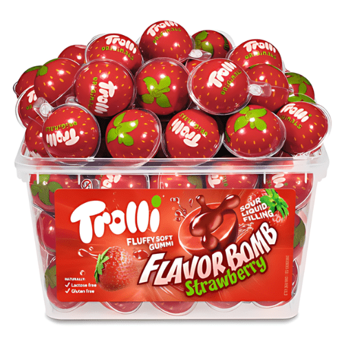 Trolli Strawberry Flavourbomb 3D Candy x 10 Individual Candies