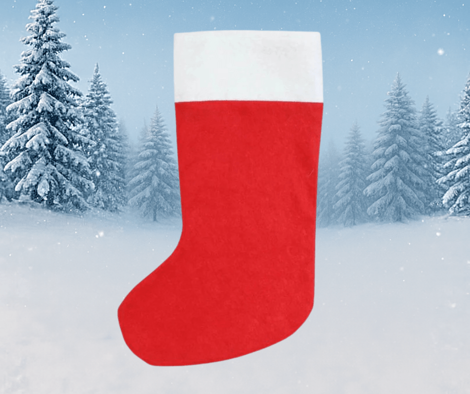 Red & White Felt Christmas Stocking