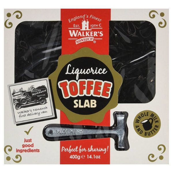 Walkers Liquorice Toffee Slab 400G - Jessica's Sweets