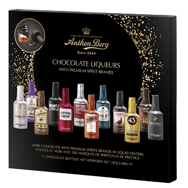 Anthon Berg Chocolate Liqueurs 12 Piece Box 187g - Jessica's Sweets