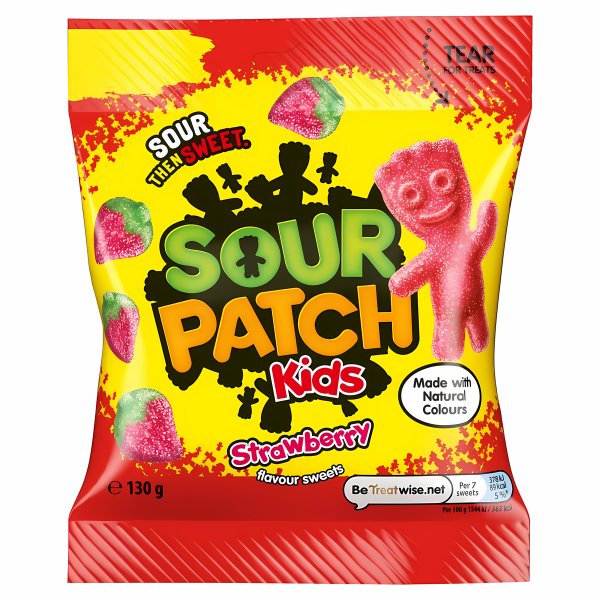 Sour Patch Kids Strawberry Flavour Sweets 130g - Jessica's Sweets