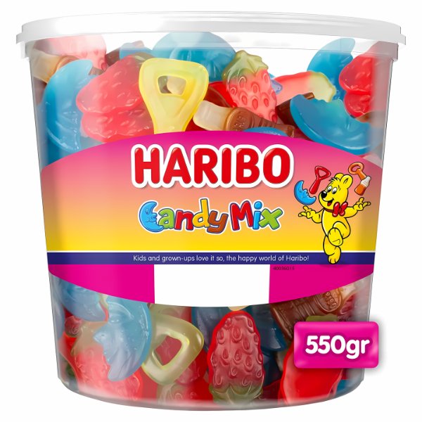 Haribo Candy Mix Tub 550g - Jessica's Sweets