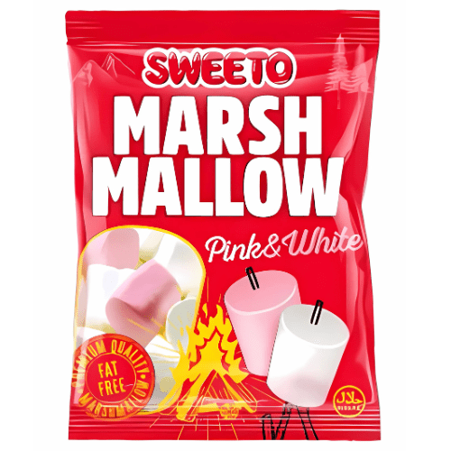 Sweeto Pink & White Marshmallows 140g - Jessica's Sweets