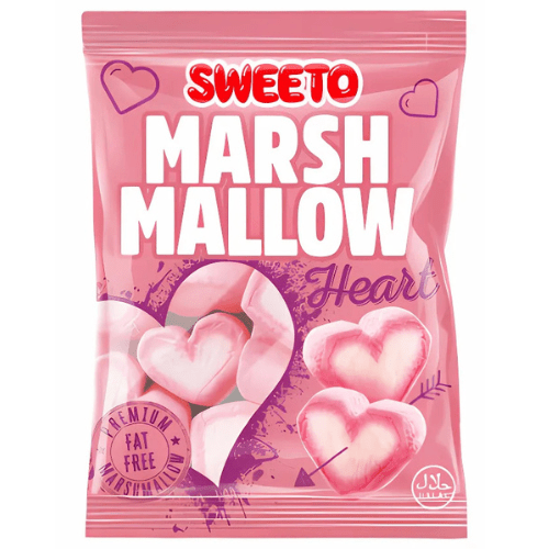 Sweeto Marshmallow Hearts 140g - Jessica's Sweets