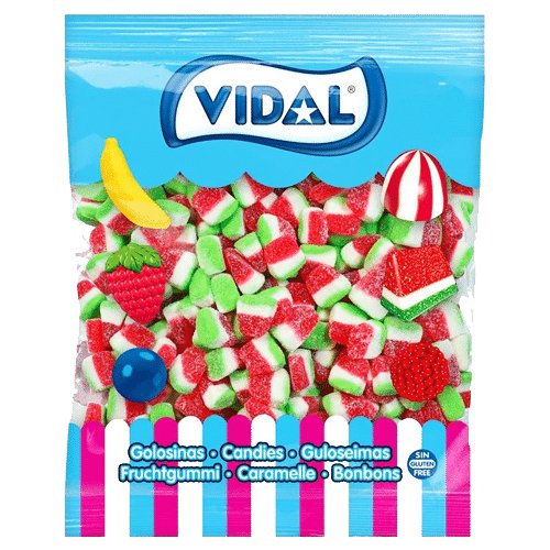 Vidal - Mini Fizzy Watermelons 1kg - Jessica's Sweets