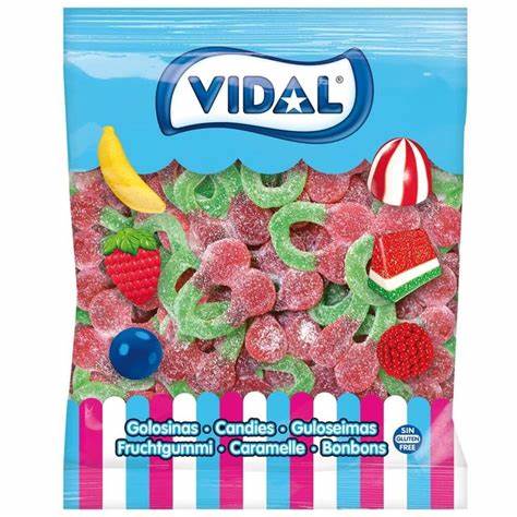 Vidal Fizzy Cherries 1kg Bag - Jessica's Sweets